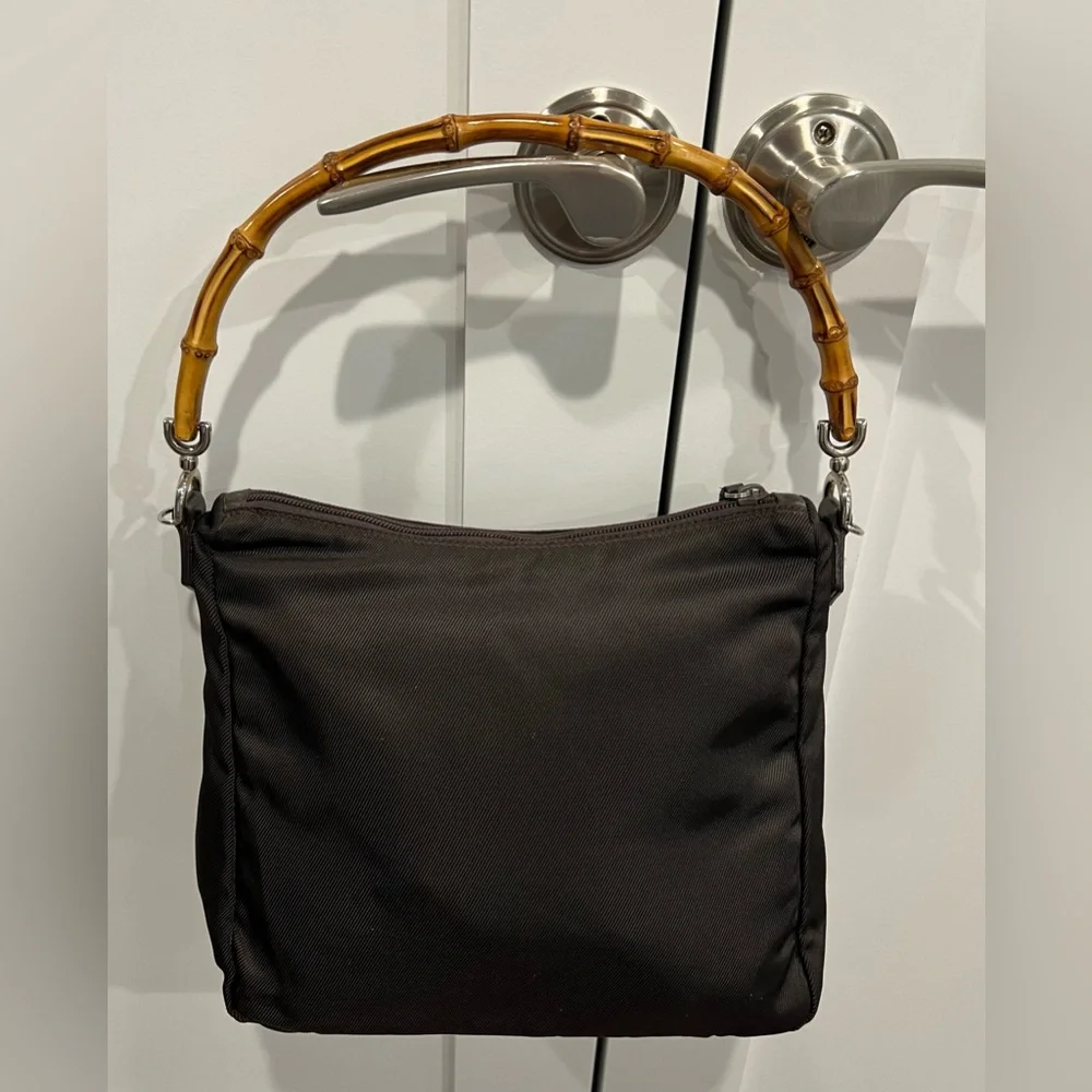 ♥️HostPick! Gucci Bamboo Classic Iconic Large Nylon Purse - Picture 1 of 6